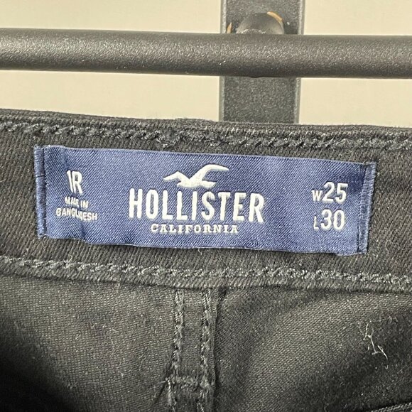NEW Hollister Jeans Womens 25 black denim skinny distressed preppy casual - Picture 4 of 12